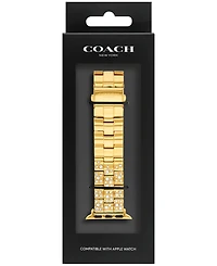 Coach Women's Gold Stainless Steel Bracelet for Apple Watch 38mm, 40mm, 41mm