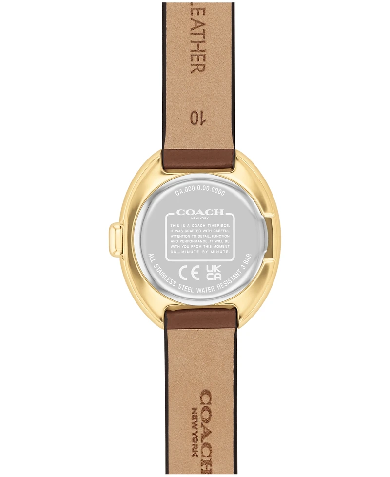 Coach Women's Saddle Sammy Leather Watch 22.5mm
