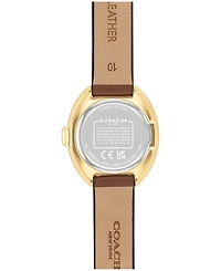 Coach Women's Saddle Sammy Leather Watch 22.5mm