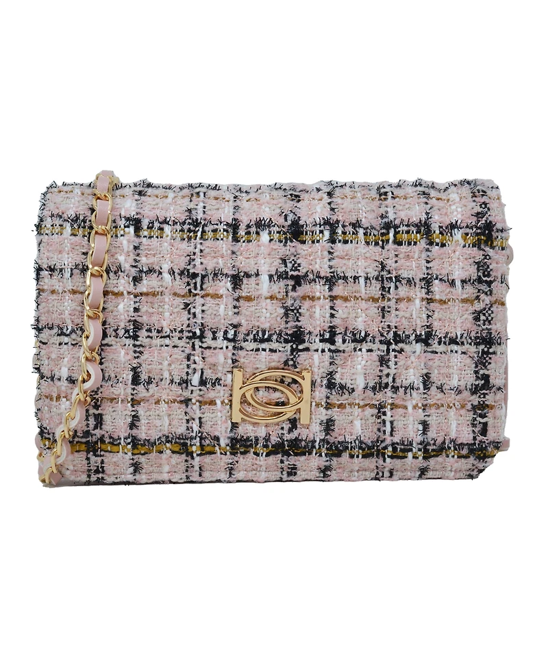 Bebe Kamala Tweed Crossbody Bag