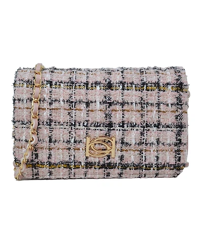 Bebe Kamala Tweed Crossbody Bag