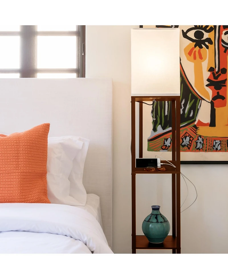 Maxwell 63" Led Shelf Lamp with Usb Port and Power Outlet