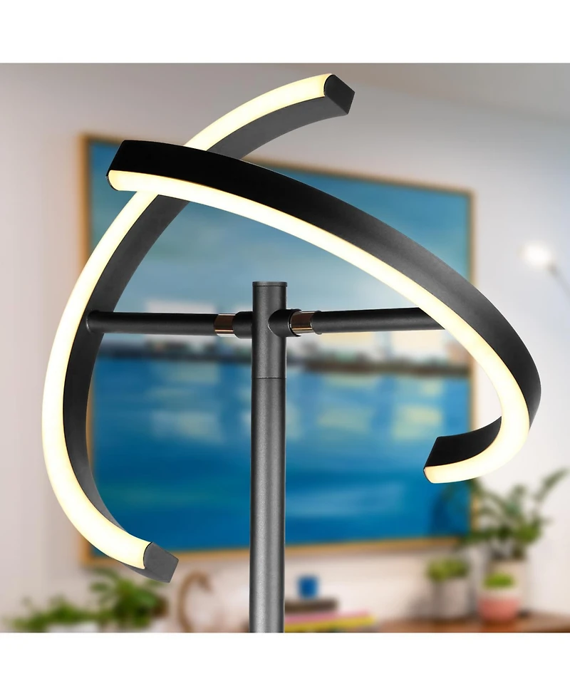 Halo Split 72" Led Torchiere Floor Lamp with Adjustable Head
