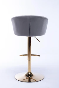 Streamdale Chrome Bar Stools with Adjustable Height and Footrest