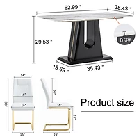 Ultra-Modern Dining Table for 6-8, Multipurpose and Easy Assembly