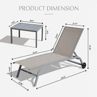 Streamdale Outdoor Chaise Lounge Set With Table