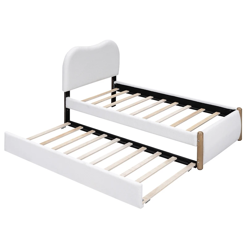 Streamdale Twin Upholstered Platform Bed with Trundle