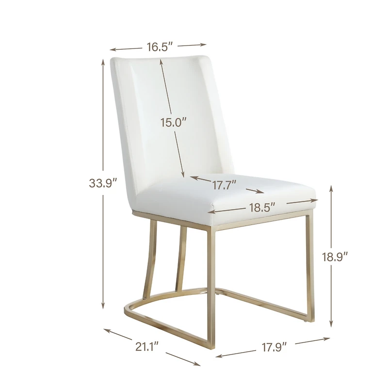 Streamdale Velvet Upholstered Dining Chairs (Set of 2)