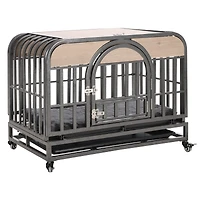 Streamdale Sturdy Pre-Assembled Dog Crate with Enhanced Safety and Comfort