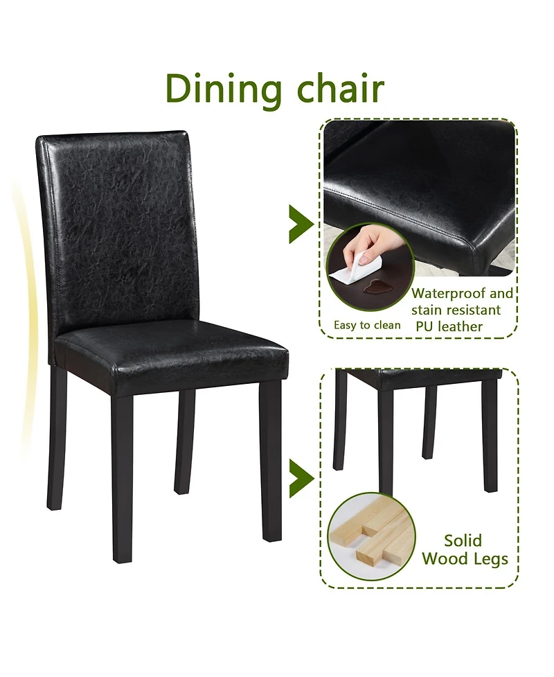Streamdale Contemporary Elegance Wooden Dining Table and Upholstered Chairs