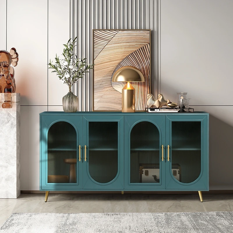 Simplie Fun 65+ Inch Wood Tv Stand with Storage Cabinet & Shelves