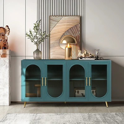 Simplie Fun 65+ Inch Wood Tv Stand with Storage Cabinet & Shelves