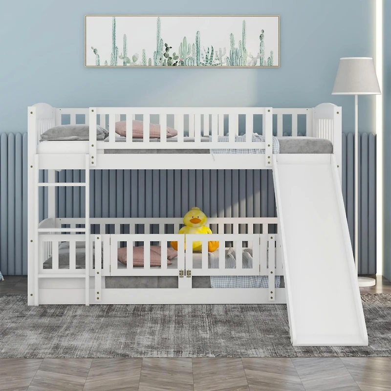 Streamdale Twin Bunk Bed w/ Slide and Ladder