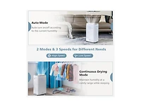 Slickblue 60-Pint Dehumidifier for Home and Basements with 3-Color Digital Display - White