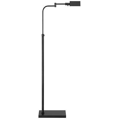 Possini Euro Design Keegan Traditional Pharmacy Floor Lamp 54" Tall Dark Bronze Adjustable Swing Arm Metal Shade for Living Room Reading Bedroom
