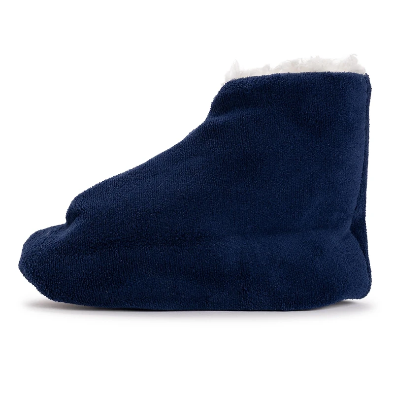 Muk Luks Men's Softones By Adjustable Shearling Bootie Slippers, Navy, M (9-10.5)