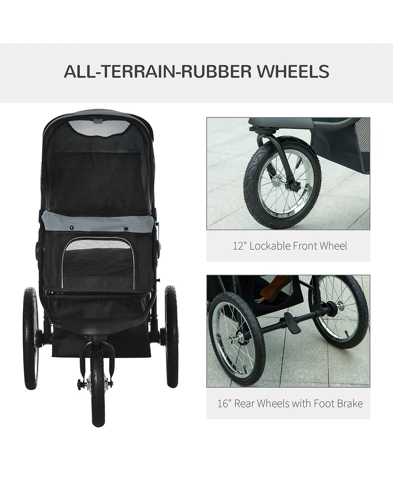 Premium Dog Stroller Smooth Ride, Safe, and Comfortable