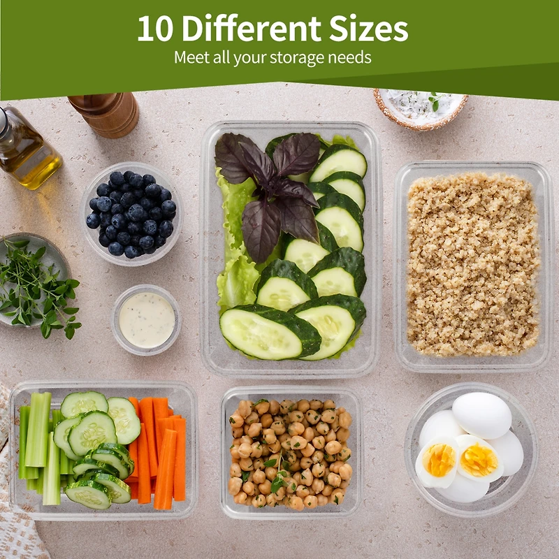 SUGIFT48-Piece Airtight Food Storage Container Set with Lids Airtight