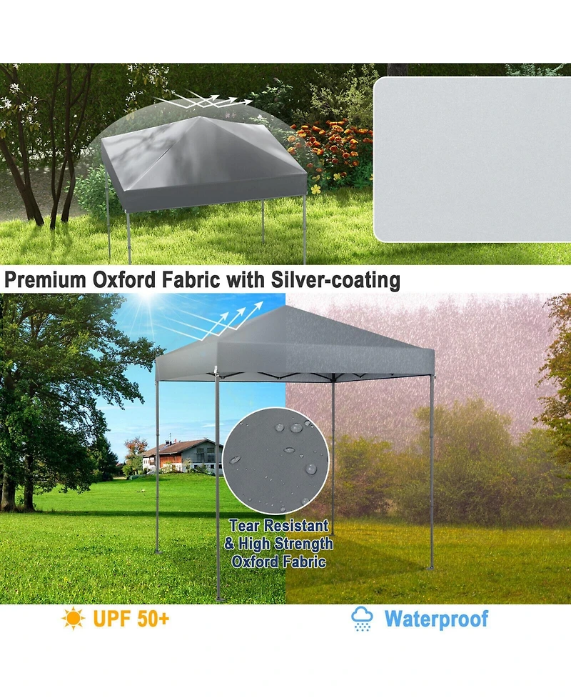 Outdoor Pop-Up Canopy Tent with Upf 50+ Sun Protection for Patio or Events