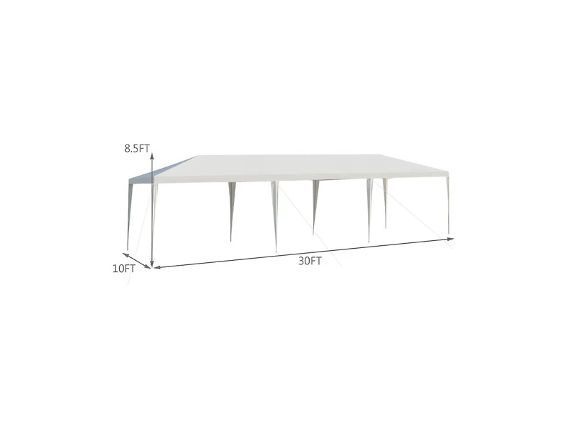 Slickblue 10 x 30 Feet Gazebo Canopy Tent with Connection Stakes and Wind Ropes