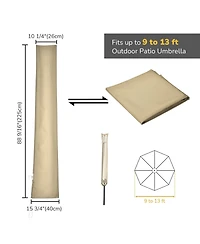 Yescom Outdoor Patio Umbrella Protective Cover Bag Polyester Uv Resistance 9 to 13 Ft
