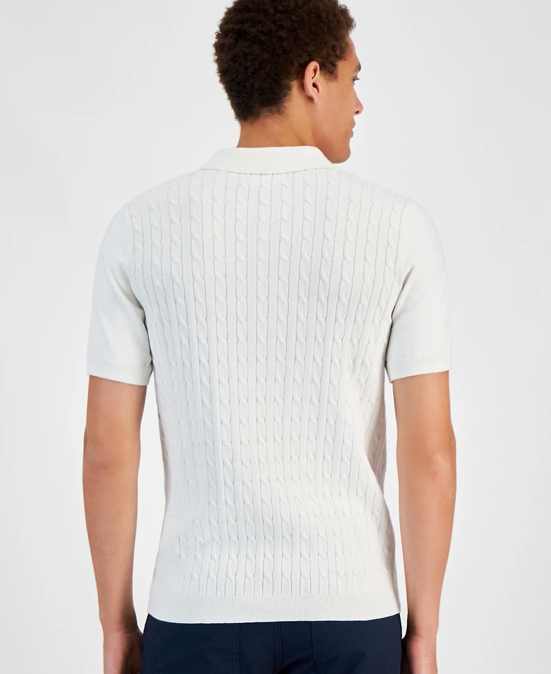 Club Room Men's Regular-Fit Sweater-Knit Polo Shirt, Created for Macy's