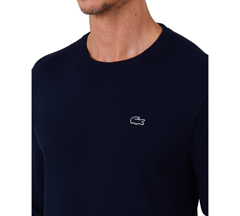 Lacoste Men's Waffle-Knit Thermal Sleep Shirt