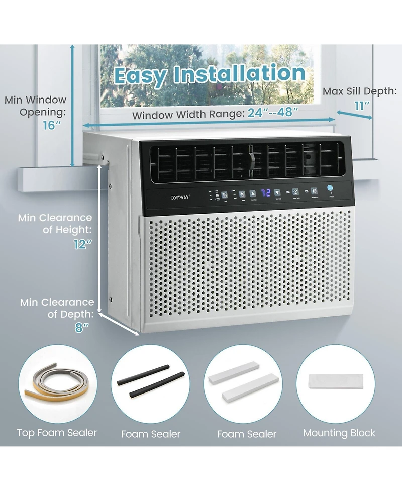 12000 Btu Window Air Conditioner with Handy Remote