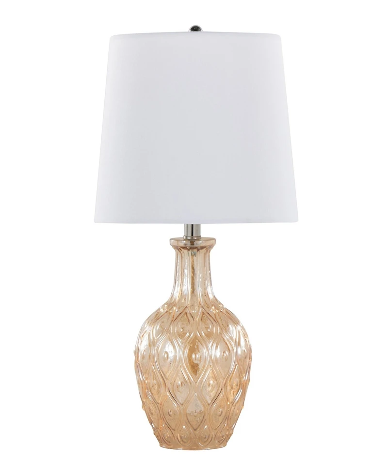 Lumisource Gloria Round 20" Contemporary Glass Accent - Set of 2 Lamp
