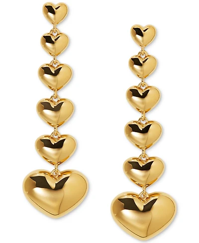 Ajoa by Nadri 18k Gold-Plated Heart Linear Drop Earrings