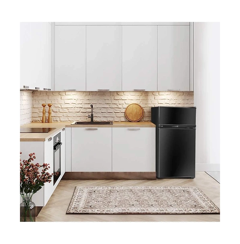 Sugift 2 Doors Cold-rolled Sheet Compact Refrigerator