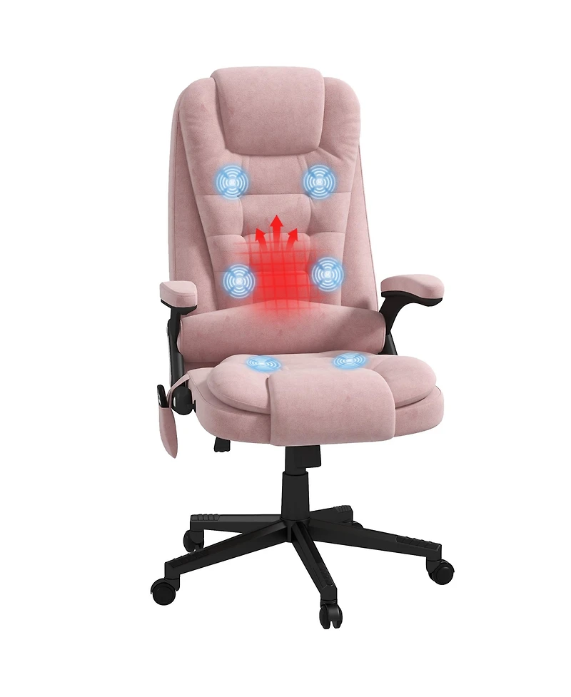 Vinsetto 6 Point Vibrating Massage Office Chair with Lumbar Heat