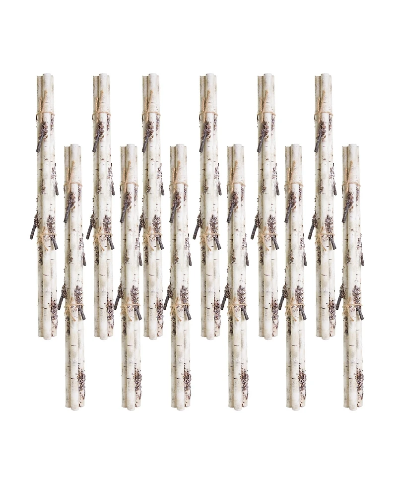 Slickblue Lifelike Birch Branches (Set of 12) Artificial Trees with Detailed Pvc Construction, Perfect for Year-Round Use
