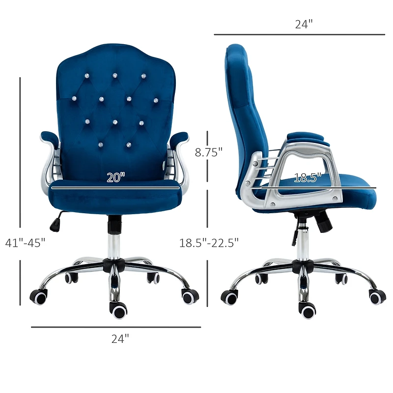 Vinsetto Home Office Chair with Adjustable Height and Tilt,