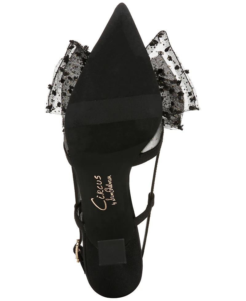 Circus Ny by Sam Edelman Tess Pointed-Toe Slingback Bow Pumps