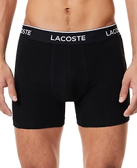 Lacoste Men's 3-Pack Regular Fit Logo Waistband Boxer Briefs