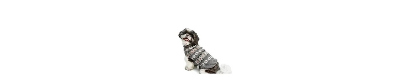 Chilly Dog Silver Alpaca Fairisle Dog Sweater
