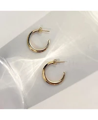 Astor & Orion Crescent Hoops Gold Medium