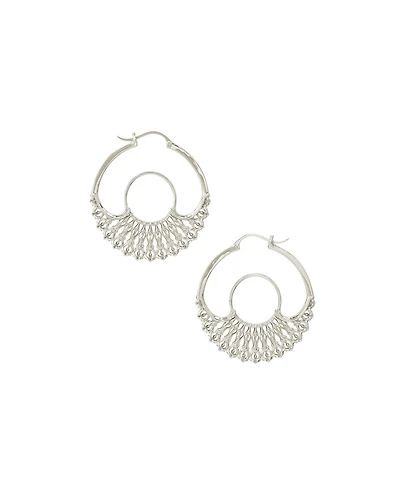 Astor & Orion Iris Hoops Silver Small