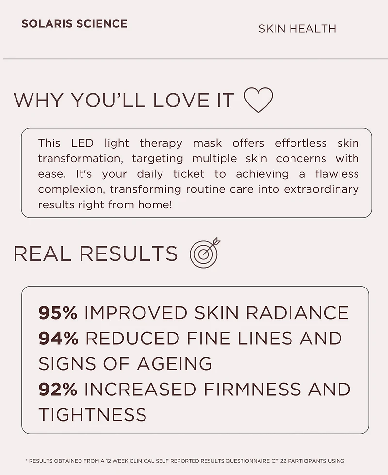 Led Light Therapy Silicone Mask