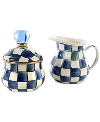 Mackenzie-Childs Royal Check Lidded Sugar Bowl