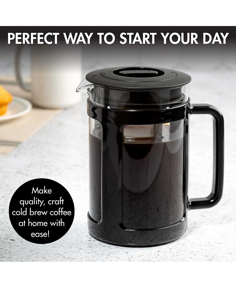 Primula Logan 1.6 qt. Cold Brew Coffee Maker with Protective Holder Filter