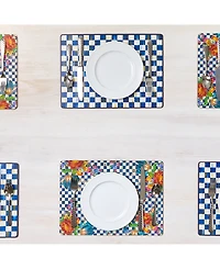 Mackenzie-Childs Royal Check Cork Back Placemats, Set of 4