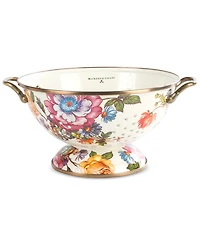 Mackenzie-Childs White Flower Market Large Colander