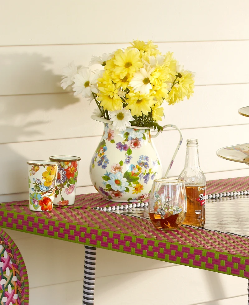 Mackenzie-Childs White Flower Market Pitcher
