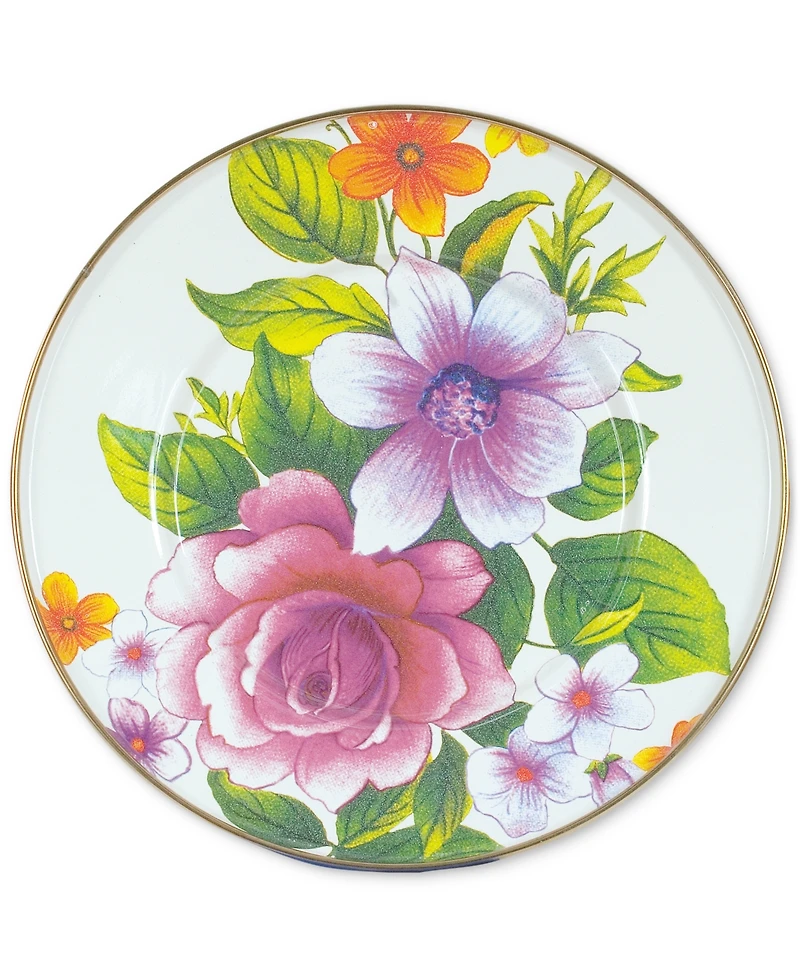 Mackenzie-Childs White Flower Market Salad/Dessert Plate