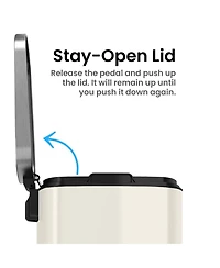 iTouchless SoftStep Stainless Steel Step Trash Can with AbsorbX Odor Filter and Removable Inner Bucket 13.2 Gallon