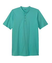 KingSize Tall Shrink-Less Longer Length Lightweight Henley T-Shirt