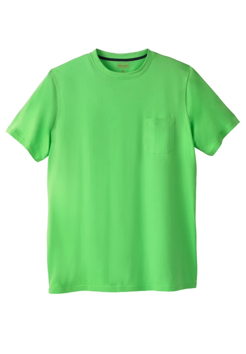 Boulder Creek Big & Tall by KingSize Heavyweight Longer-Length Pocket Crewneck T-Shirt