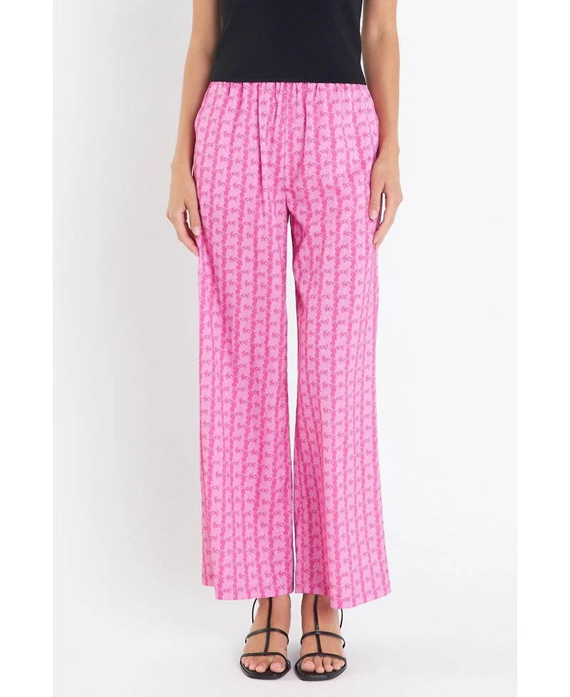 English Factory Women's Printed Long Pants